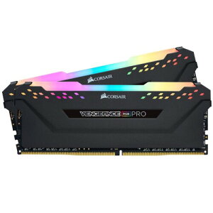 CORSAIR VENGEANCE RGB PRO DDR4 ������ 32GB�i16GB×2�j�ő�2666MHz�Ή� Intel XMP�Ή� CL16 �f�X�N�g�b�vPC�p �u���b�N CMW32GX4M2A2666C16