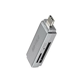 バッファロー USB3.2 Type-C 接続 ポータブルカードリーダー iPhone 15 / 15 Pro iPad スマホ タブレット パソコン BSCR125U3CSV