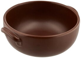 三陶(Santo) 萬古焼 オーブン対応 グラタン皿 幅約15.5×高さ6cm バル ブラウン 電子レンジ対応 日本製 15674