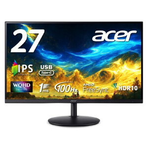Acer j^[ 27C`Ch WQHD IPS  100Hz 1ms(VRB) NTSC 72% AMD FreeSync HDMI 2.0 USB DisplayPort v1.2 3.2|[g(Type-CA65WdΉ) Xs[J[ wbhz[q ߋ@\ VESA}EgΉ