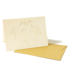 Clairefontaine クレールフォンテーヌ メッセージカード・封筒セット『For you』(二つ折りカード・C6/洋2・各1枚) ポレン グリーティングカード・封筒セット パールアイボリーcf12586set-fy