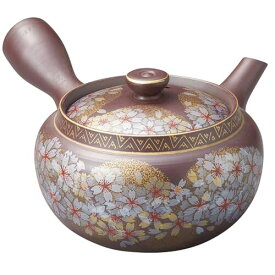 萬古焼 急須 「 九谷絵付け 」 2人用 容量約300ml 2号 新カメ 赤富士 紅梅型吉野桜 日本製 16636