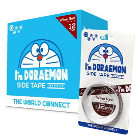 ザ ワールドコネクト(The World Connect) TWC I'm DORAEMON 卓球サイドテープ ワインレッド 12mm 20セット入箱