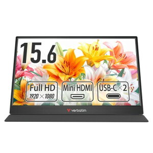 (?�o�[�x�C�^��) ���o�C�����j�^�[ 15.6�C���` �t��HD 1080P (�Q�[���@/PC�Ή�/Mini HDMI/Type-C/�X�s�[�J�[�t/���[�J�[ PMC15NV1