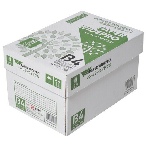APP 自然色 コピー用紙 ペーパーワイドプロ B4 白色度87% 紙厚0.09mm 2500枚(500枚×5冊) PEFC認証