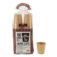 サンナップ 紙コップ 205ml 7oz 3000個(100個×30パック) 未晒し 耐熱 対応ディスペンサー(CD-7DB) C2010…