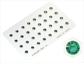 耳つぼジュエリー PowerJewelry スワロフスキー(大) 32個入 エメラルド/5月誕生石カラー TS32P-5