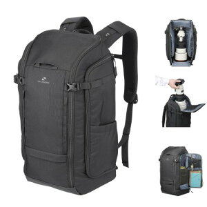 �n�N�o HAKUBA �J�����o�b�O GW-STANDARD ���b�W �����Y�o�b�N�p�b�N19 AZ �u���b�N AMZSGWSR-LBP19 300mmF2.8�N���X�̑���a�]�������Y�����K�ɉ^�����邽�߂̃J���������b�N 4977187005127