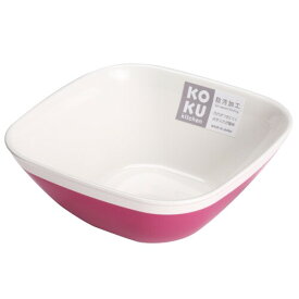 KOKUBO(コクボ) KOKU 小鉢 マゼンタピンク 角型 日本製 食洗機対応 キッチン 食器 耐熱 レンジ 対応 軽量 プラスチック 割れない おしゃれ 可愛い ボウル 小皿 レシピ 料理 梅 和食 メニュー