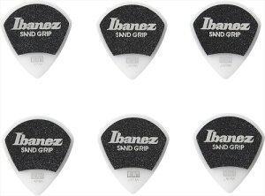 Ibanez ����~�ߑf�ނ��g�p�����s�b�N Grip Wizard Series Sand Grip Pick 6���p�b�N �z���C�g PPA18HSGWH