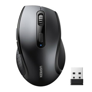UGREEN ���C�����X �}�E�X 2.4GHz ���� 5�{�^�� M�T�C�Y ����̋ɂ� �ő�1600DPI ���d�r�� Windows/Linux/Mac OS/Android/Chrome�ȂǂɑΉ�
