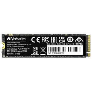 Verbatim o[xC^ NVMe PCIe Gen4.0x4 PCIe4.0 Vi5000V[Y 1TB őǍ 5000MB 㗝XIO DataT|[g 31826-J