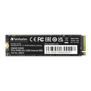 Verbatim o[xC^ NVMe PCIe Gen3.0x4 PCIe3.0 Vi3000V[Y 256GB őǍ 3100MB/s 㗝XIO DataT|[g 49373-J