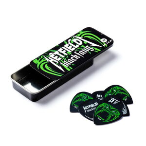 Jim Dunlop (�W�� �_�����b�v) �W�F�C���Y �w�b�g�t�B�[���h 0.94 �s�b�N & �P�[�X �Z�b�g James Hetfield Blackfang Tin 0.94