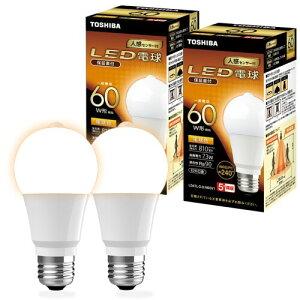 TOSHIBA(����) LED�d�� E26 A�` 60W���� �L�z�� �d���F 2P ���S�ۏ� LDA7L-D-G/M60V1EP2