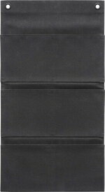 サキ(Saki) ウォールポケット ブラック ポストカード キャンバス 6ポケット 日本製 S-500 (本体)30×55.5cm、(ポケット)幅14.5×高さ13.5cm
