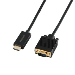 �G���R�� �ϊ��P�[�u�� HDMI to VGA �P�����Ή� 1m D-Sub FHD(1920×1080px)/60Hz �u���b�N EC-HDMIVGA10BK