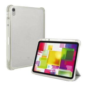 iPad 11�C���` ��11���� 2025 / iPad 10.9�C���` ��10���� 2022 �p �Ռ��z���P�[�X �O���[ Z0074