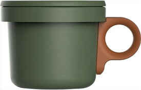 オヴジェクト 日本製 マグカップ ほうろうフックマグ 240ml カーキ/テラコッタ O-EFMS-KHTC 9.4×13×7.5cm