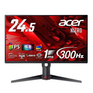 Acer Nitro Q[~Oj^[ 24.5C` tHD IPS  300Hz 1ms(VRB) sRGB 99% AMD FreeSync Premium ubNu[Xg HDR10 u[Cgጸ HDMI 2.0 DisplayPort v1.4 Xs[J[EwbhtH[q