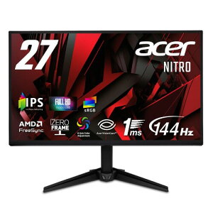 Acer 27�C���` �t��HD 144Hz 1ms(VRB) IPS ����� sRGB 99% AMD FreeSync �u���b�N�u�[�X�g VRB�Ή� �u���[���C�g�ጸ HDMI 1.4 DisplayPort v1.2 �X�s�[�J�[�E�w�b�h�z���[�q Acer Display Widget 6���J���[���� VESA�}