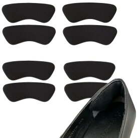 (スリーケー) パンプス革靴のかかとがパカパカする方に 靴擦れ防止 かかとパット4足(8枚入り) セット 日本製 3Kパカパカシリーズ ブラック フリーサイズ