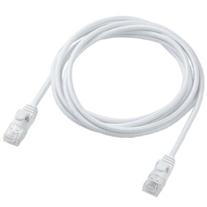GR LANP[u CAT6A 2m ܐ܂h~ bVP[u zCg ECLD-GPAM/WH20