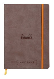 ロディア ノート ロディアラマ ゴールブック A5 ドット方眼罫 240ページ ペンホルダー付き イタリア製合皮カバー PEFC認証取得 ショコラ RHODIA Rhodiarama cf117743