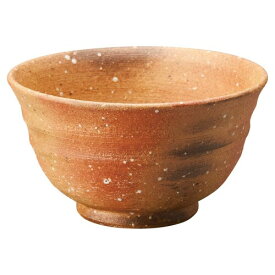 丸伊製陶 信楽焼 へちもん 茶碗 ご飯茶碗 直径約11cm 緋色 ブラウン MR-3-4566