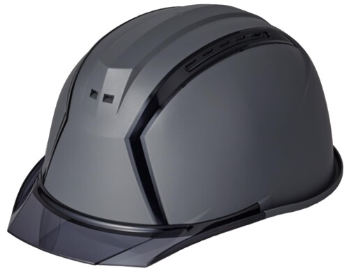 (住ベテクノプラスチック)艶消しヘルメット 作業用 通気孔付き MXC-Bマットネイビー/スモークのサムネイル