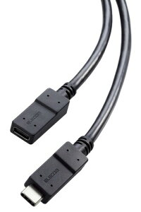 �G���R�� USB Type C �����P�[�u�� 1m USB3.2(Gen1) 5Gbps PD 60W�Ή� �u���b�N MPA-ECECC10BK
