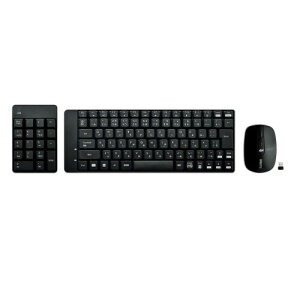 ���j�[�N 3in1 �R���{ ���C�����X�L�[�{�[�h �e���L�[ + �}�E�X�Z�b�g 2.4GHz���� �����u���� ���{��83�L�[ ���w�Z���T�[ DPI 800/1200/1600 MKT605051314BK �u���b�N