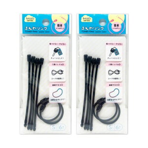 �T���P�[�L�R�� �ӂ�탊���O �u���b�N S 6�{�� 2�p�b�N SIL-BK100-2P