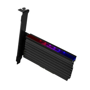Silver Stone M.2 NVMe SSD NGFF M�L�[~PCIe x4 ARGB�A�_�v�^�J�[�h(��p�p�b�h�t) SST-ECM24-ARGB