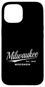 Milwaukee Wisconsin Milwaukeean �X�|�[�c�t�@�� ���B���e�[�W �~���E�H�[�L�[ �X�}�z�P�[�X iPhone 15 �p