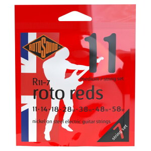 ROTOSOUND ���g�T�E���h �G���L�M�^�[�� 7�� Nickel on Steel/Medium (.011-.058) R11-7