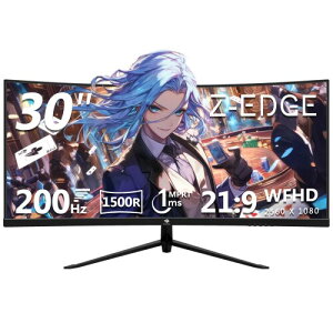 Q[~Oj^[ 200Hz 30C` EgChfBXvC Ȗ LED WFHD 21:9 2560x1080//VApl/1500R/HDR(WPx:300cd/m2)/1ms/FreeSync/HDMI/DisplayPort/Xs[J[ Z-EDGE UG30