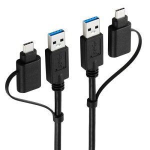 �G���R�� �����N�P�[�u�� �f�[�^�ڍs�P�[�u�� USB5Gpbs USB Type-C�ϊ��A�_�v�^�t�� Windows�EMac�Ή� 1.5m �u���b�N ECUC-TV8BK
