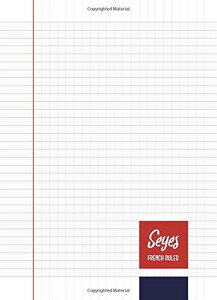 Seyes French Ruled Notebook - Journal - A4 - White Paper: To Write In - 8mm Lining Handwriting Paper | 110 Pages | Perfect Binding | Durable Softcover