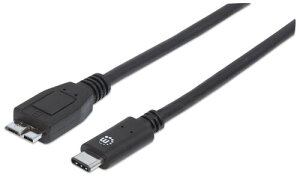 Manhattan USB 3.1 P[u USB Type-C (IX) / microUSB Type-B (IX) 3A 1 m (3 ft.) Black(ubN) 353397