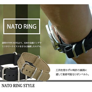 CASSIS製ナイロン時計ベルトTYPENATORING装着イメージ