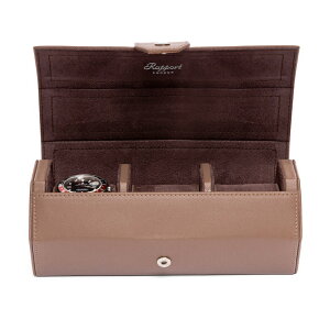 |[g h(Rapport LONDON) Vantage Three Watch Roll in Earth Brown