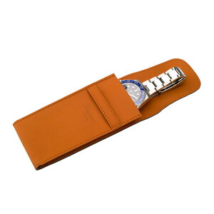 |[g h(Rapport LONDON) Hyde Park Tan Single Watch Pouch