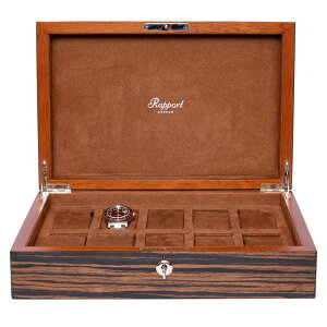 |[g h(Rapport LONDON) Heritage Macassar Ten Watch Box