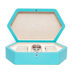 |[g h(Rapport LONDON) Portobello Three Watch Box in Aqua
