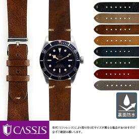 チュードル ヘリテージ ブラックベイ 用 裏面防水 TUDOR Heritage Black Bay にぴったりの ベルト バンド CASSIS カシス GRENOBLE X0031331 簡単ベルト交換用工具付 時計ベルト 時計 ベルト 牛革 バンド 時計バンド 替えベルト 腕時計 腕時計バンド 腕時計ベルト