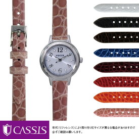 シチズン ウィッカ 用 CITIZEN WICCA にぴったりの ベルト バンド CASSIS カシス RIOM shiny D0000B68 簡単ベルト交換用工具付 時計ベルト 時計 ベルト アリゲーター ワニ革 時計 バンド 時計バンド 替えベルト ベルト 交換 腕時計 バンド ベルト交換 腕時計バンド