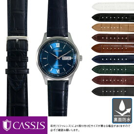 シチズン コレクション ロイヤルブルー 用 裏面防水 CITIZEN COLLECTION ROYAL BLUE にぴったりの ベルト バンド CASSIS カシス ADONARA C U1017A70 簡単ベルト交換用工具付 時計ベルト 時計 ベルト バンド 時計バンド 替えベルト 腕時計 革ベルト 腕時計ベルト