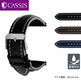 時計ベルト 時計 ベルト カーフ 牛革 裏面防水 CASSIS カシス TYPE BRE 2 タイプビーアールイーツー X1113087 22mm 24mm バンド 時計バンド 替えベルト 交換簡単ベルト交換用工具付 腕時計ベルト 腕時計バンド 革ベルト 腕時計 防水 交換バンド 革 メンズ 本革 替え レザー