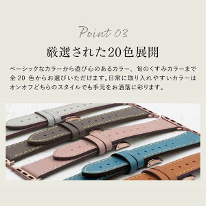 牛革シボ時計ベルト